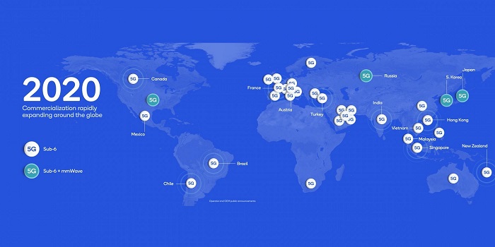 Карта коммерческого покрытия 5G — 2020