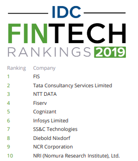 Рейтинг Топ-100 IDC FinTech Rankings 2019