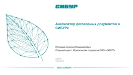 Анализатор договорных документов в СИБУРе