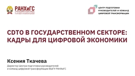 CDTO в государственном секторе: кадры для цифровой экономики